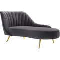 Grey Velvet Chaise R911057