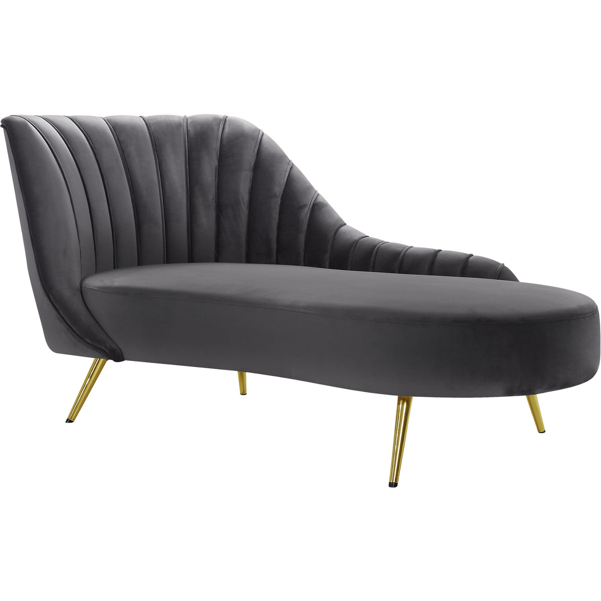 Grey Velvet Chaise R911057