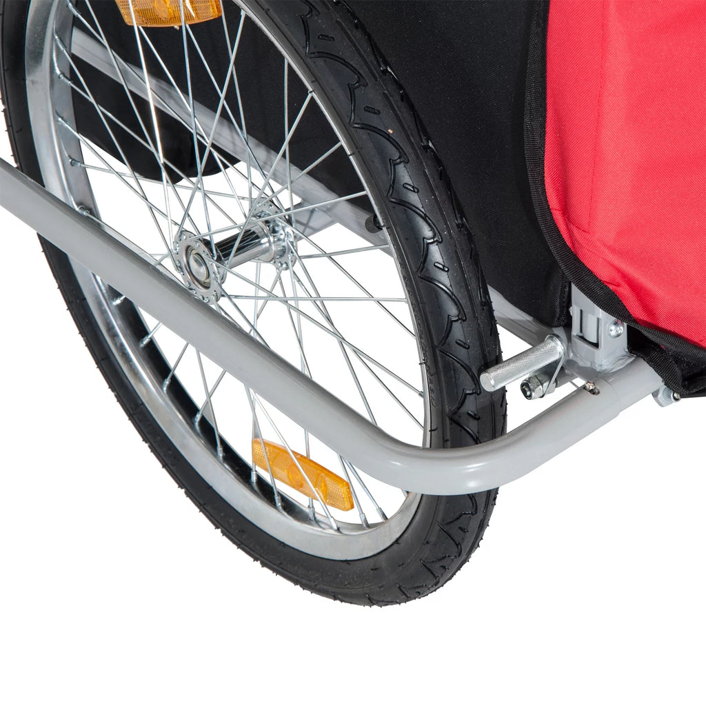 Blue 2-In-1 Double Child Bicycle Cargo Trailer And Jogger H6589