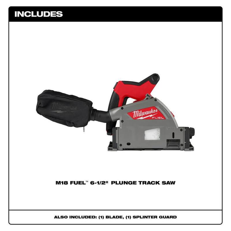 18V Cordless Brushless Plunge Cut Track Saw with Guide Rail and Track Clamps E843