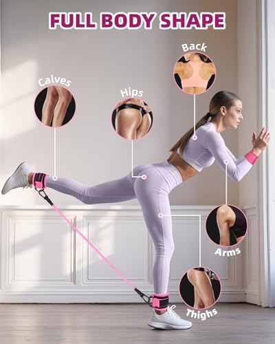Resistance Bands Set with Cuffs, Set of 8 X96070