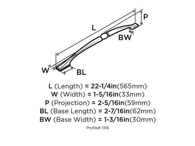Satin Nickel Appliance Pull P468747