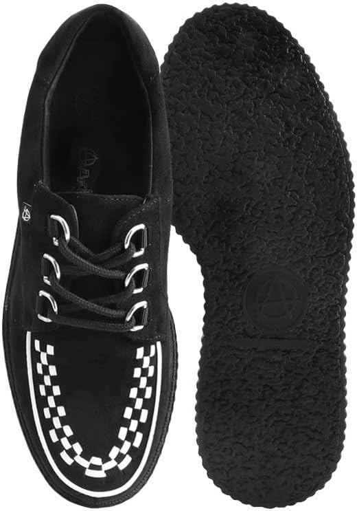 Black Faux Suede Creeper Shoes Q903493