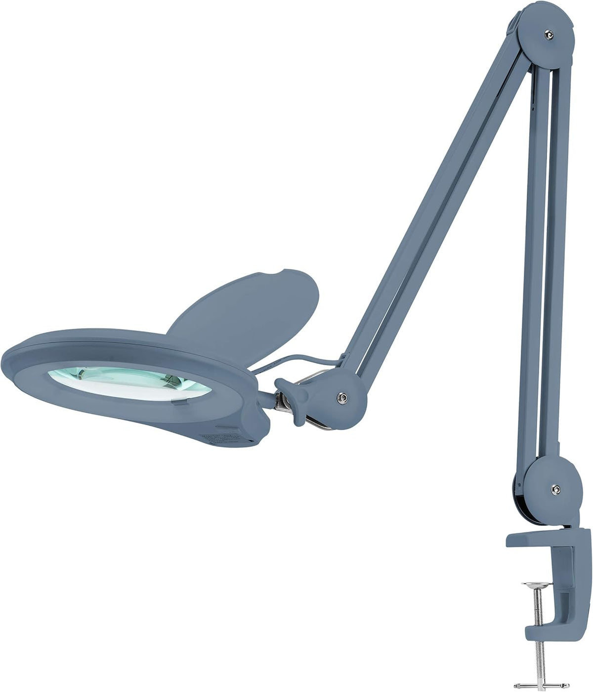 Black 5 Inches Diameter Lens LED Magnifying Lamp with Clamp X484