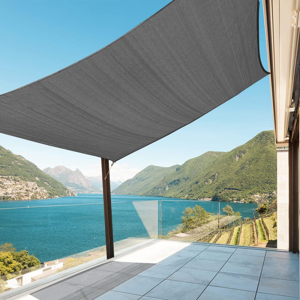 Rectangle Sun Shade Sail Canopy 16'X20' Permeable Shade Cloth J316