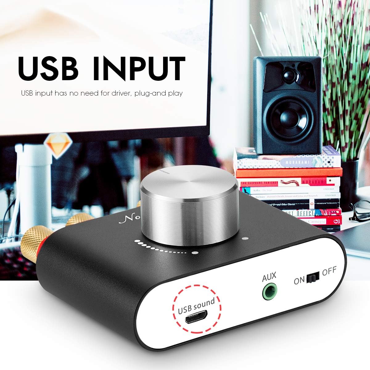 Black Bluetooth 5.0 Power Amplifier, 50W×2, Pack of 2 U67253