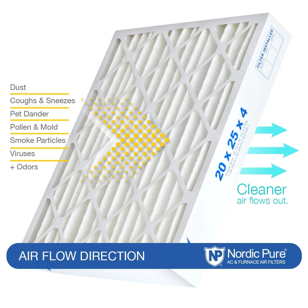 20x20x4 Pleated Air Filters MERV 13 Carbon 1 Pack T932353