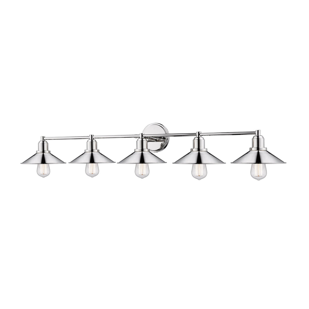 Polished Nickel 5 Light Vanity V4976