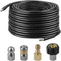 Sewer Jetter Kit, 100 FT Hose, 1/4 Inch NPT, 4000 PSI, Pack of 2 Q4631
