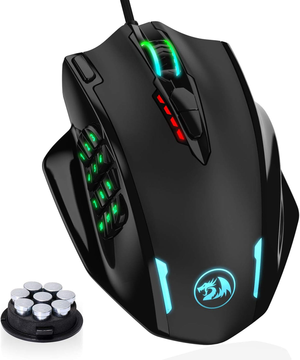 RGB LED Wired Gaming Mouse with Side Buttons D486