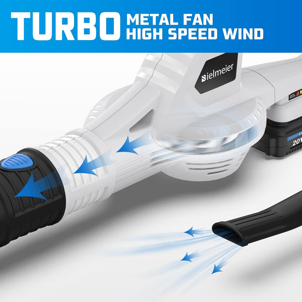Cordless 20V MAX Lithium Battery Electric Leaf Blower Light Duty 150 MPH 2.0 Ah Battery & Charger Included Pack of 2 F79068