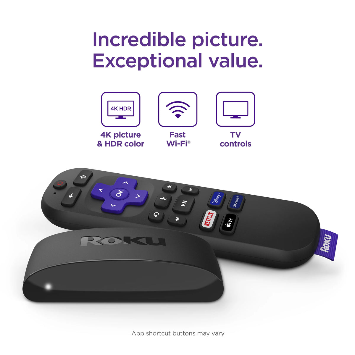 (2 pack) Roku Express 4K+ Streaming Player 4K/HD/HDR with Premium HDMI Cable Voice Remote K61769
