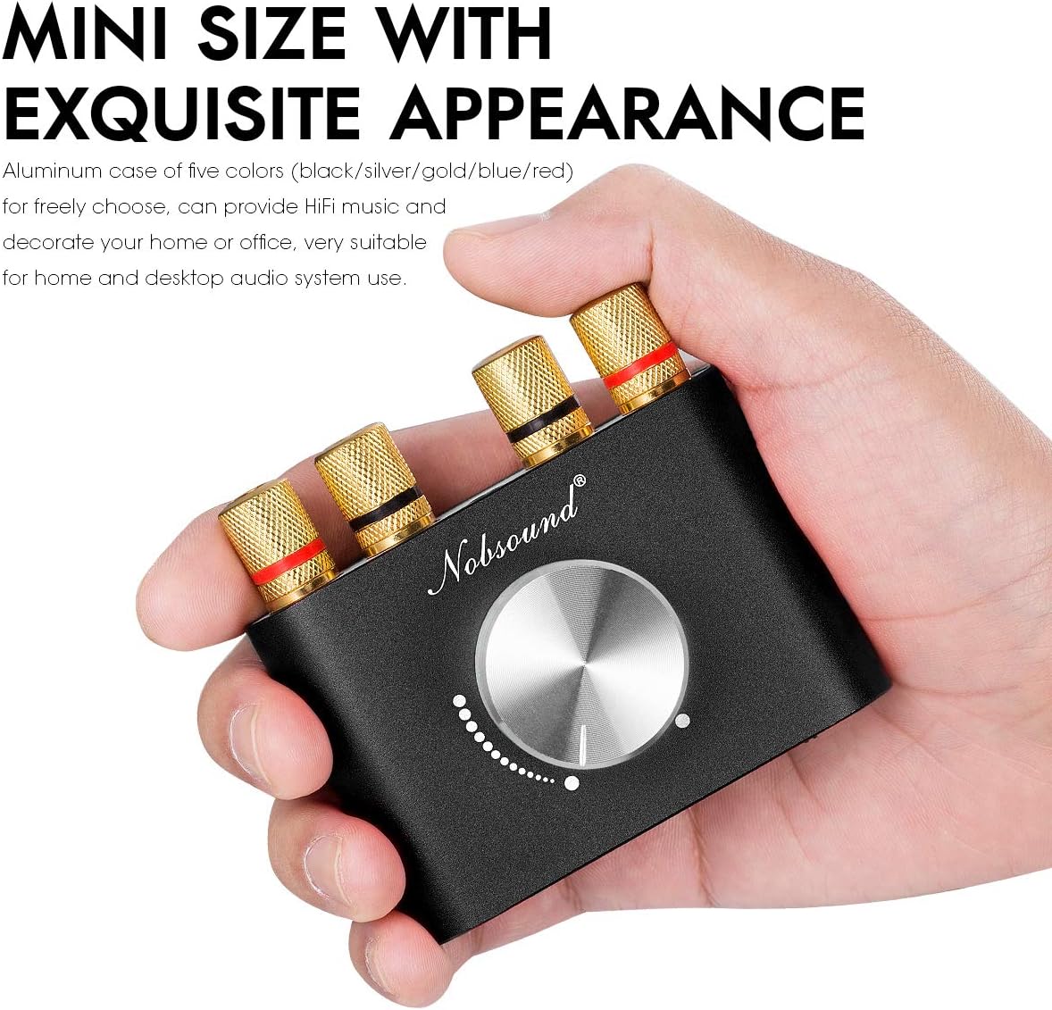 Black Bluetooth 5.0 Power Amplifier, 50W×2, Pack of 2 U67253