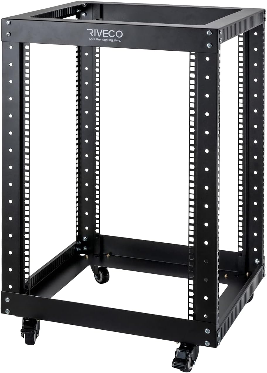 12U Open Frame Server Rack with Casters O902
