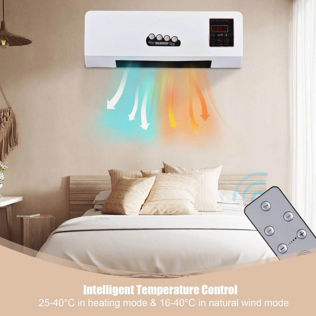 1800W 2-in-1 Electric Heater and Air Conditioner Combo H468