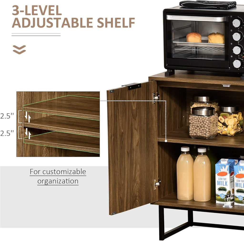 Double Door Storage Cabinet with Adjustable Shelf H5835