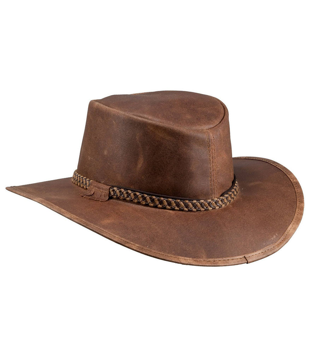 Copper Leather Hat Z4147