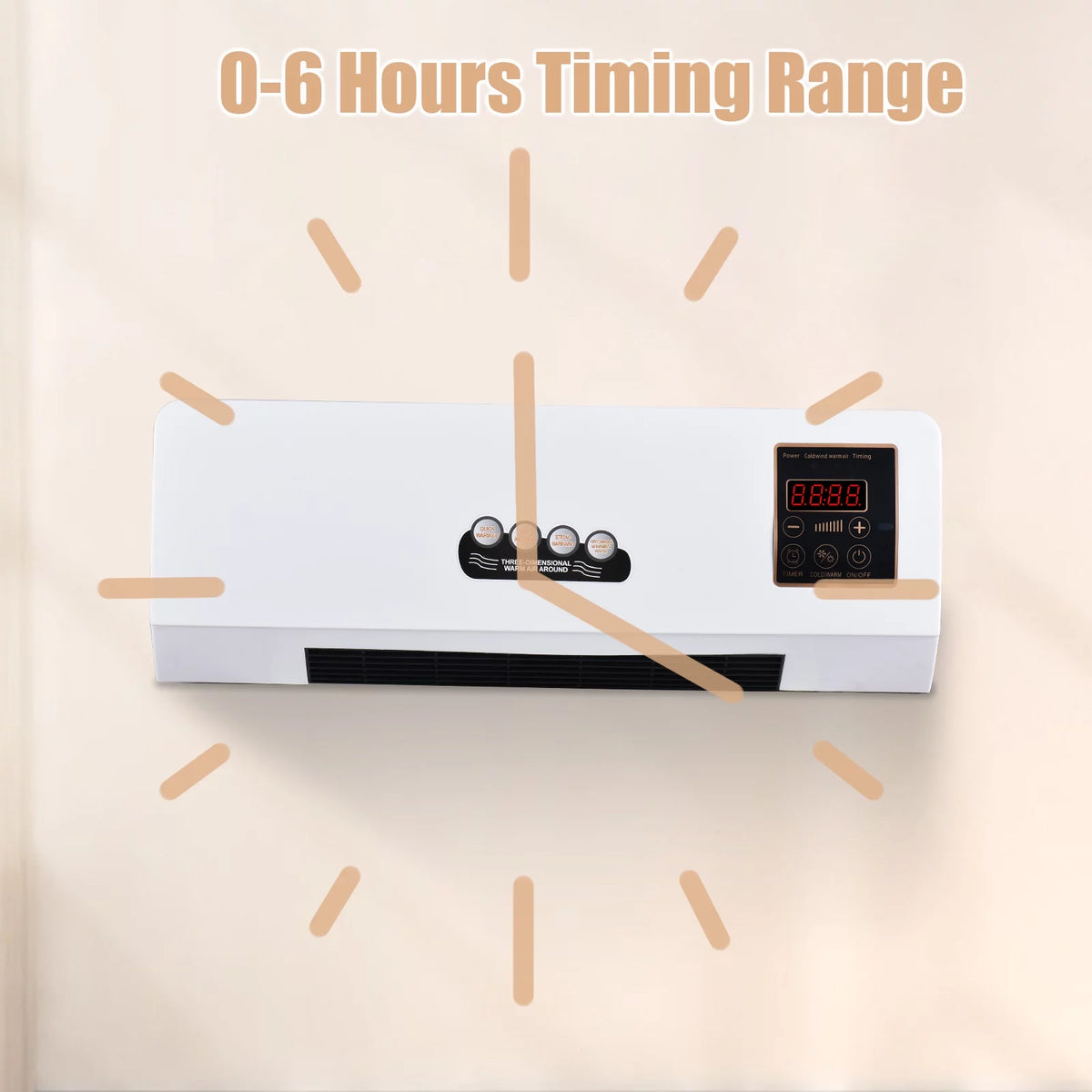 1800W 2-in-1 Electric Heater and Air Conditioner Combo H468