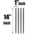 Black Epoxy Wire Shelving Posts, Pack of 2, 14''H T157