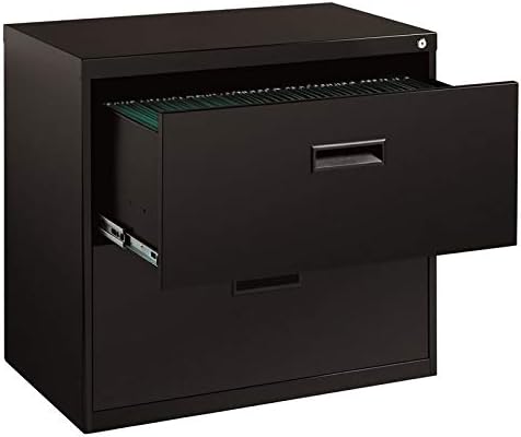 2 Drawer Lateral File Cabinet in Black Y966424