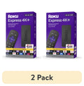 (2 pack) Roku Express 4K+ Streaming Player 4K/HD/HDR with Premium HDMI Cable Voice Remote K61769