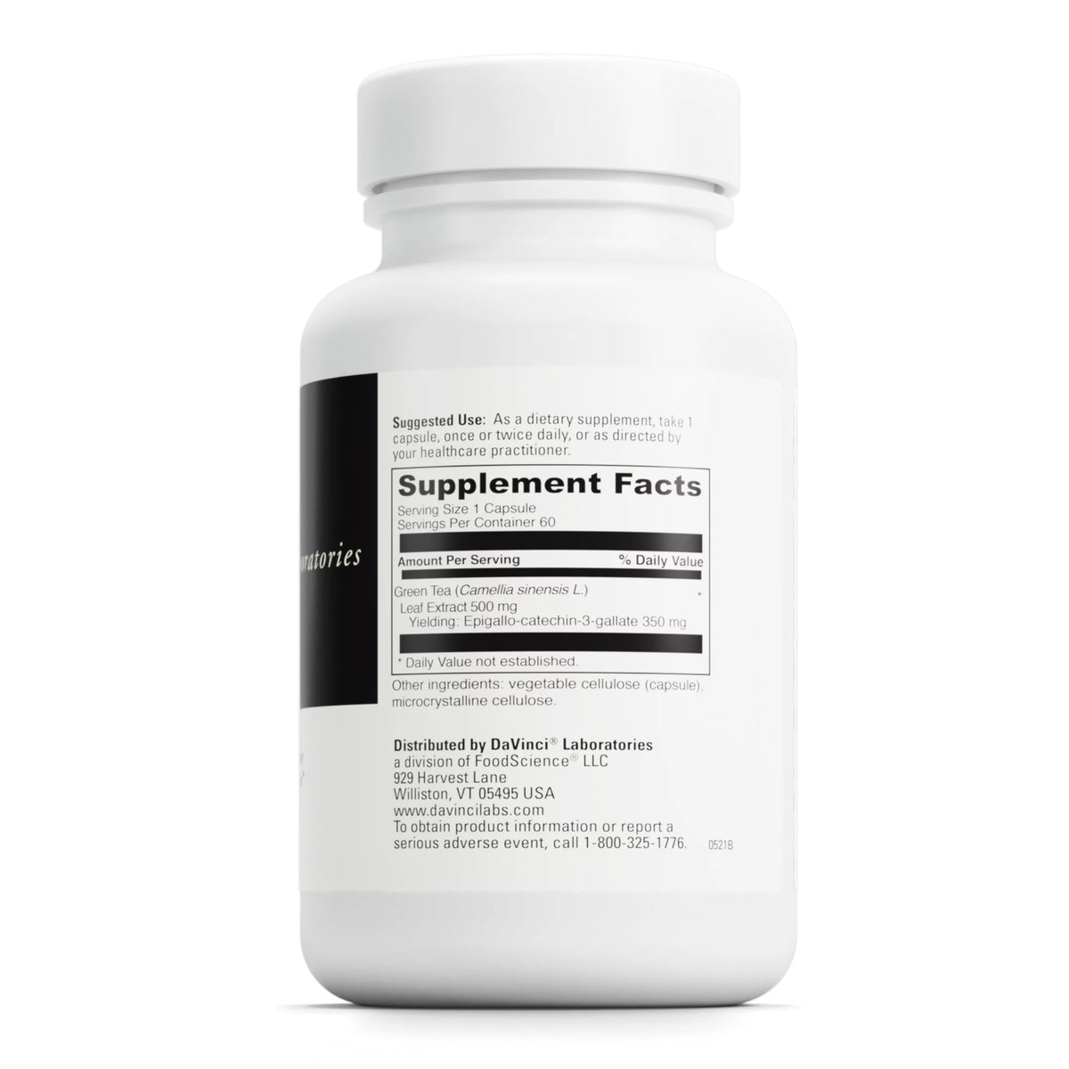 Decaffeinated Green Tea 60 Vegetarian Capsules D65726