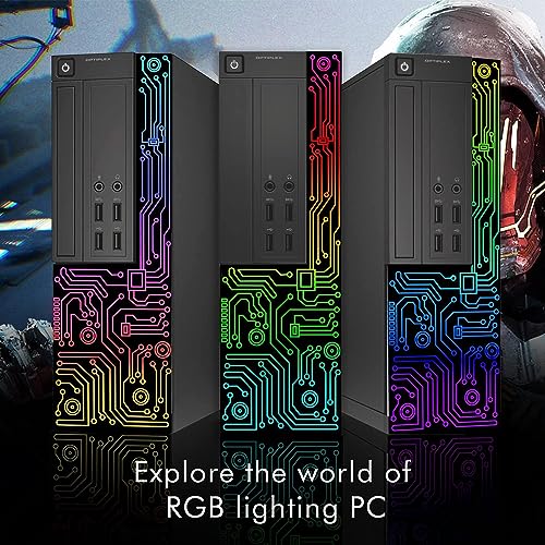 RGB Gaming Desktop Computer PC, Intel Core i5, GeForce GT 1030, 16GB RAM, 512GB SSD, 24 Inch Monitor, Keyboard Mouse Headset, WiFi, Windows 10 Pro U386073