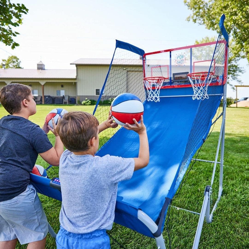 Indoor/Outdoor Dual Shot Basketball Arcade Game with Large LED Scoreboard H72720