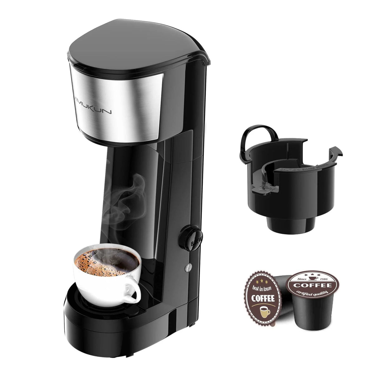 Single Serve Coffee Maker with 6 to 14oz Reservoir, Mini Size J6765