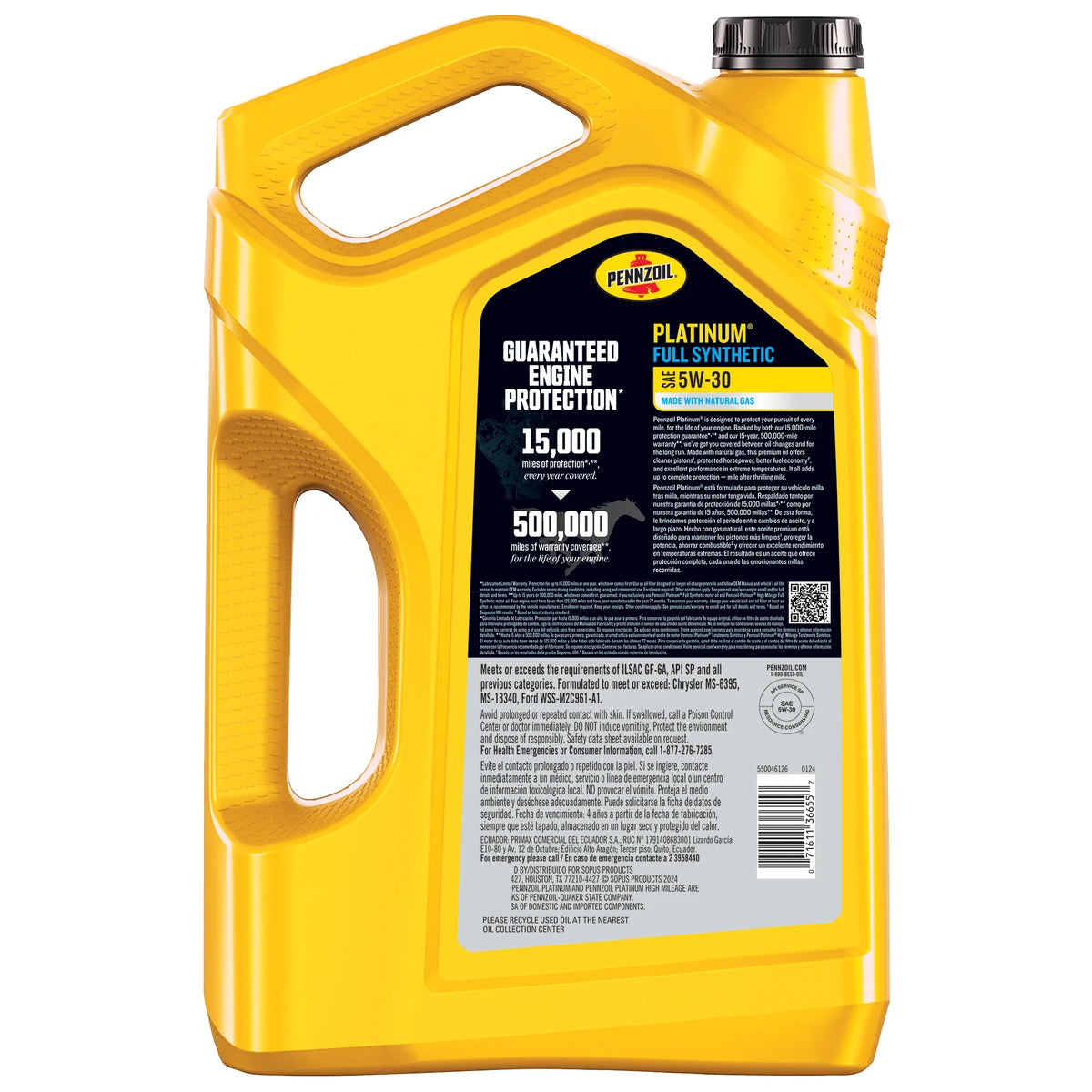 Full Synthetic 5W-30 Motor Oil, 5-Quart G4327