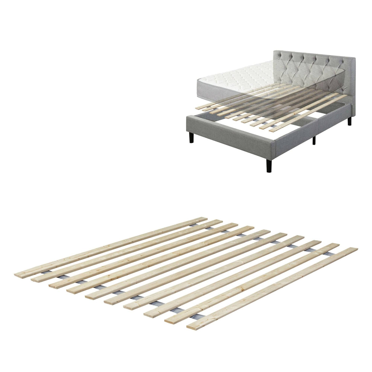 Twin XL Heavy Duty Wooden Mattress Support Bed Slats Z9406
