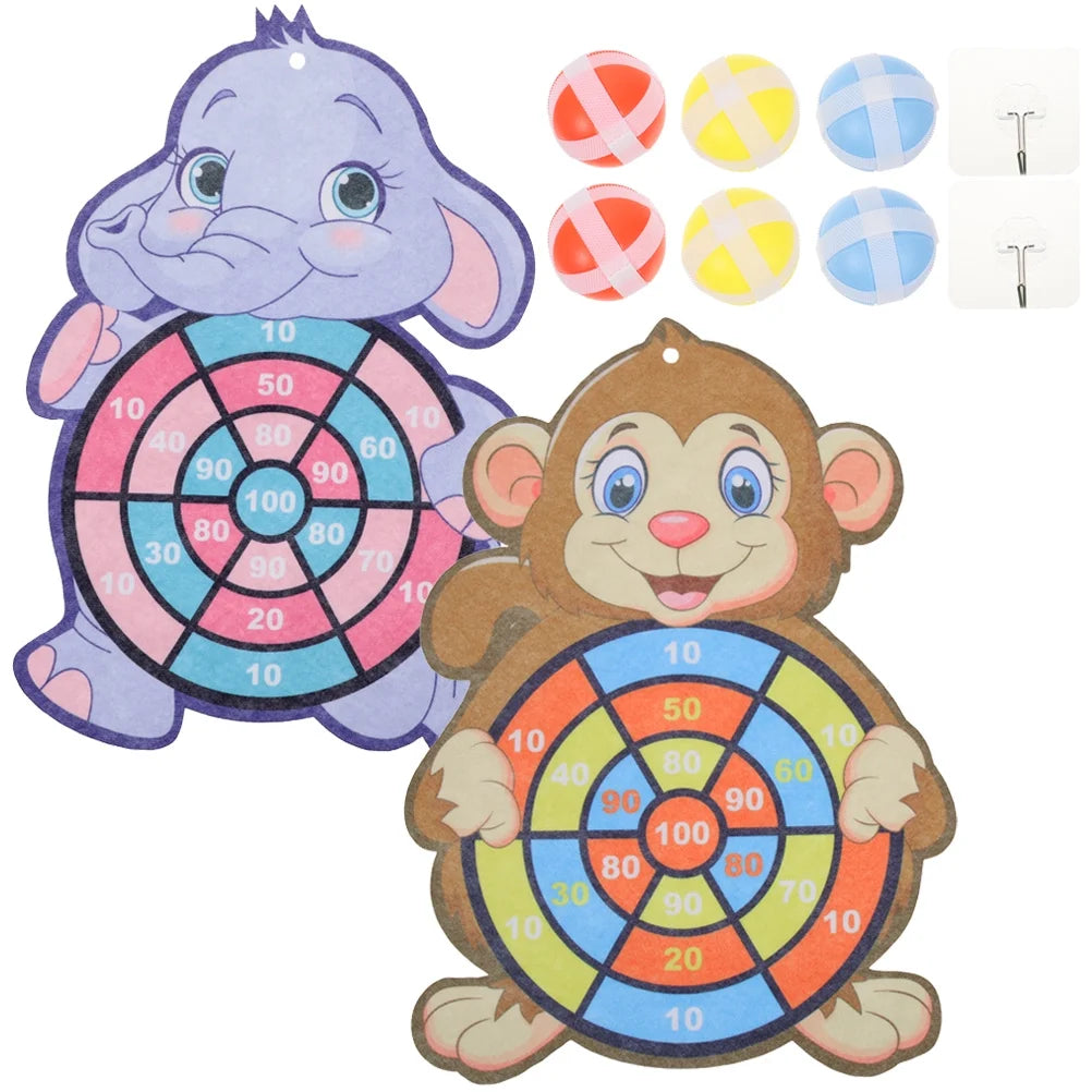 Kids Dart Board Game Sticky Balls Indoor Cartoon O846426