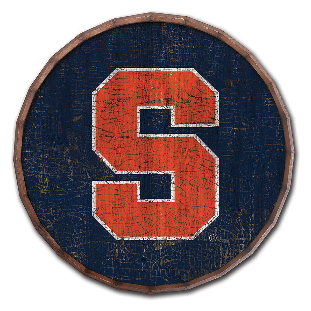 Syracuse Orange Cracked Color 24x22 Barrel Top K143