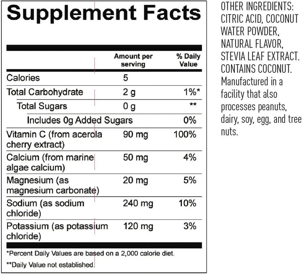 Plant-Based Electrolyte Hydration Powder, Lemon Lime, 4.9oz B3369