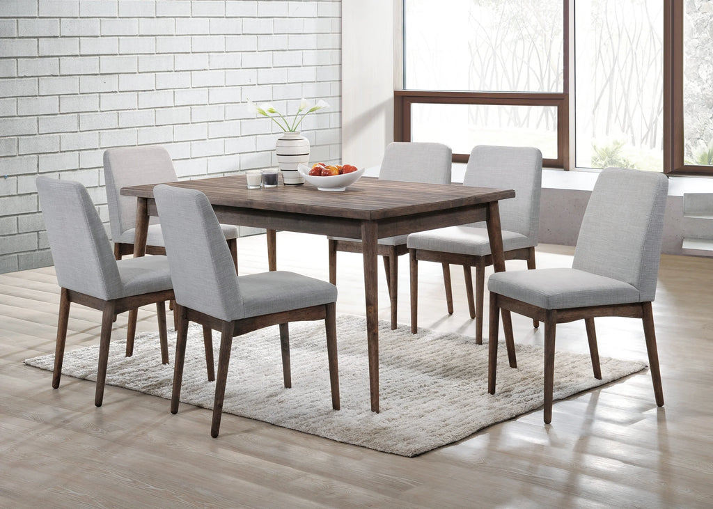 Solid Wood Fabric Upholstered Dining Chairs 2pcs Set M866056