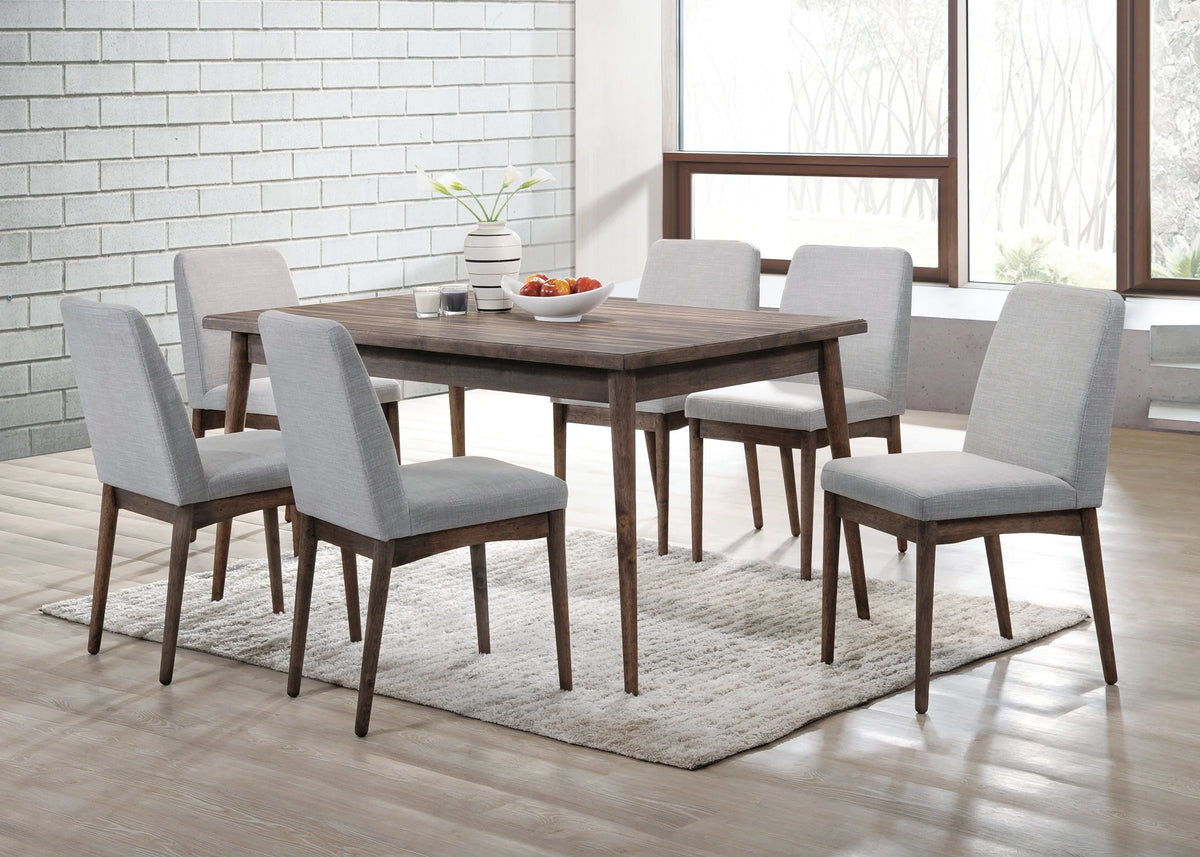 Solid Wood Fabric Upholstered Dining Chairs 2pcs Set M866056