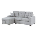 Gray 2-Piece Fabric Sectional & Left Chaise P2039