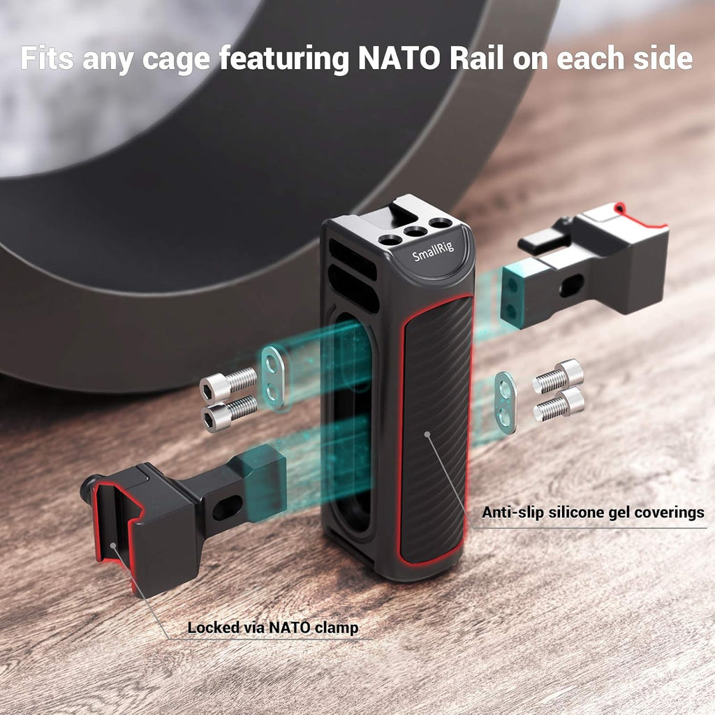 Aluminum NATO Side Handle Grip with Cold Shoe Mount E88706