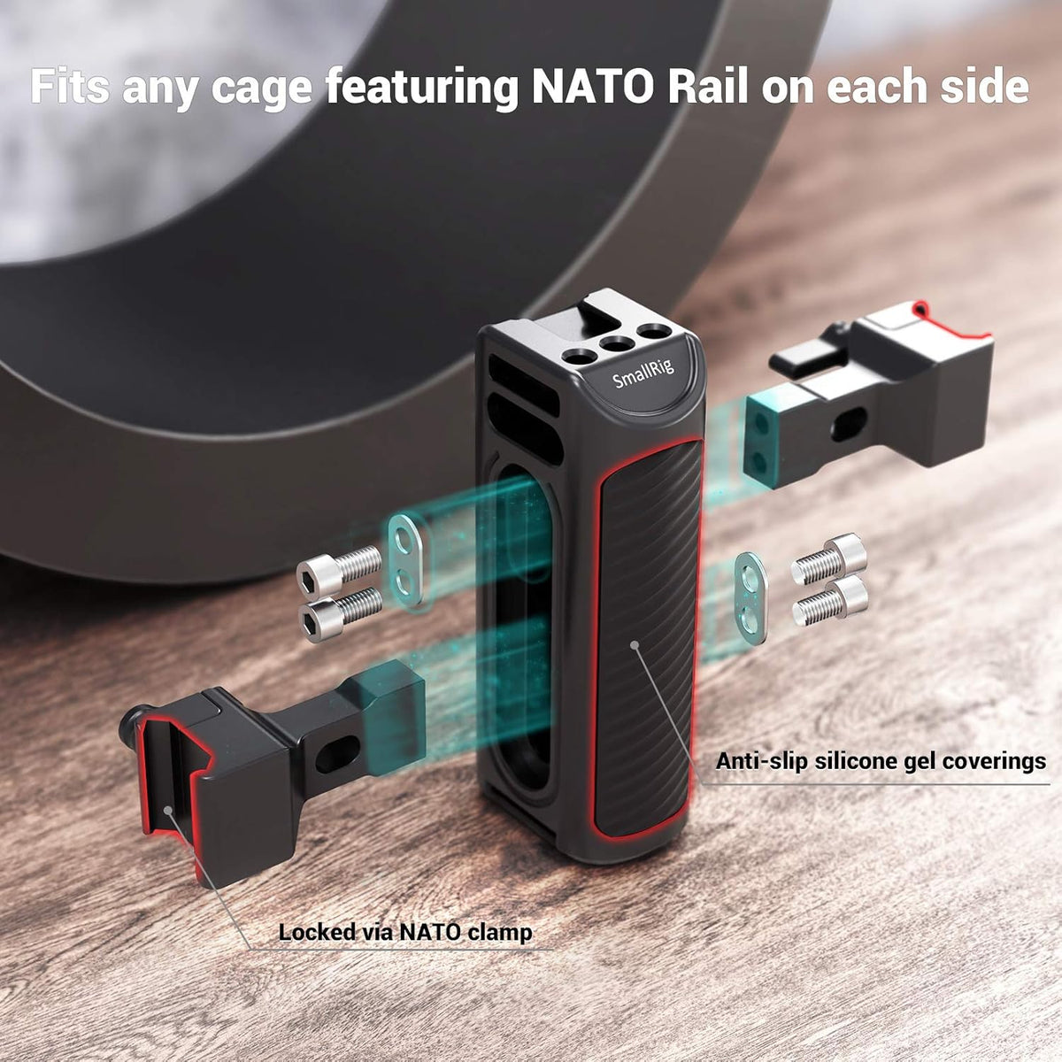 Aluminum NATO Side Handle Grip with Cold Shoe Mount E88706
