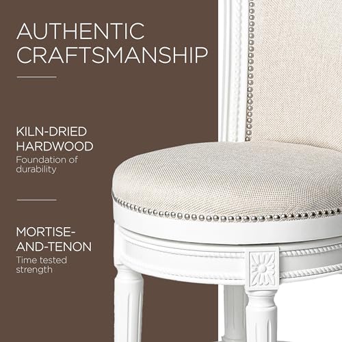 Reclaimed Oak Finish Ash Grey Fabric Upholstered Barstool with Back A15296