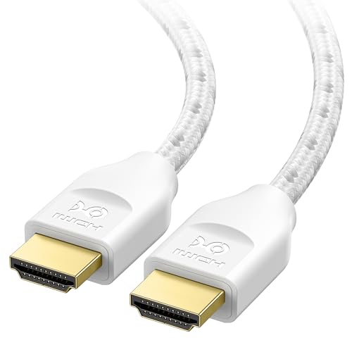 White Braided 8K HDMI Cable 13.1 ft H54887