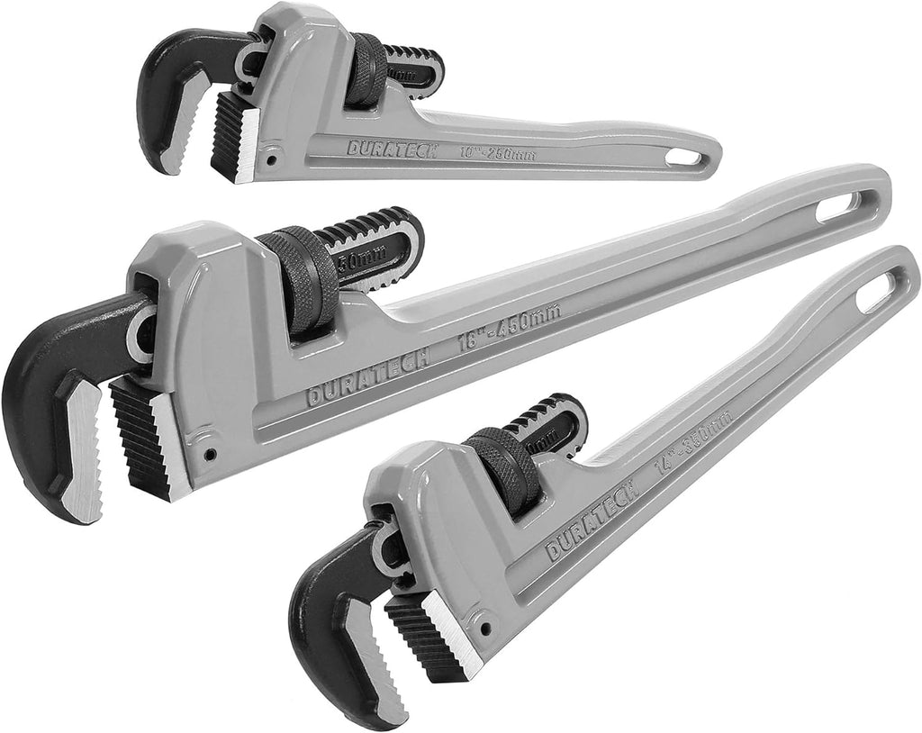 24-inch Heavy Duty Aluminum Straight Pipe Wrench, Adjustable, Drop Forged, Pack of 2 X8860