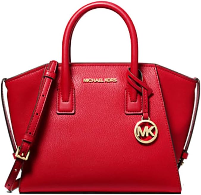 Small Logo Top-Zip Satchel (Bright Red) R1204