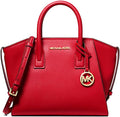 Small Logo Top-Zip Satchel (Bright Red) R1204
