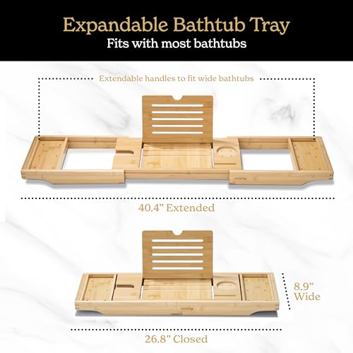 Expandable Bamboo Bathtub Tray D832