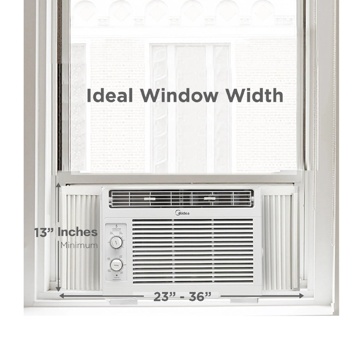 5,000 BTU 150 Sq Ft White Window Air Conditioner X3843