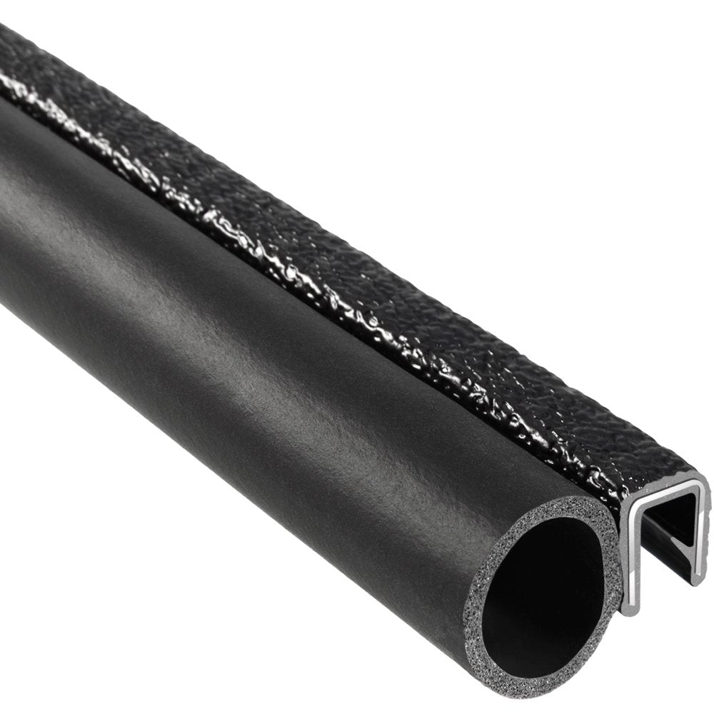 Trim Seal with Side Bulb, 25’ Length, PVC Plastic Trim with EPDM Rubber Seal, Pack of 2 I430821