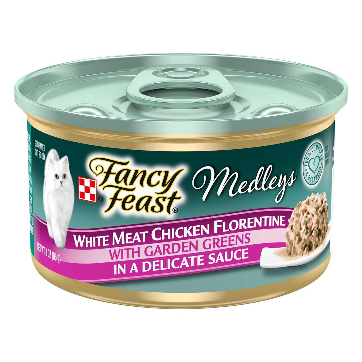 White Meat Chicken Spinach Wet Cat Food Can N83872
