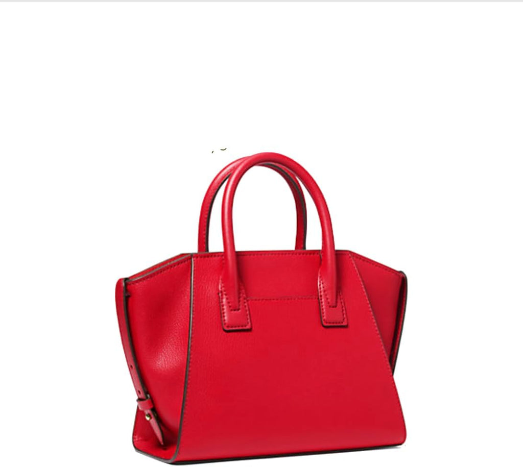 Small Logo Top-Zip Satchel (Bright Red) R1204
