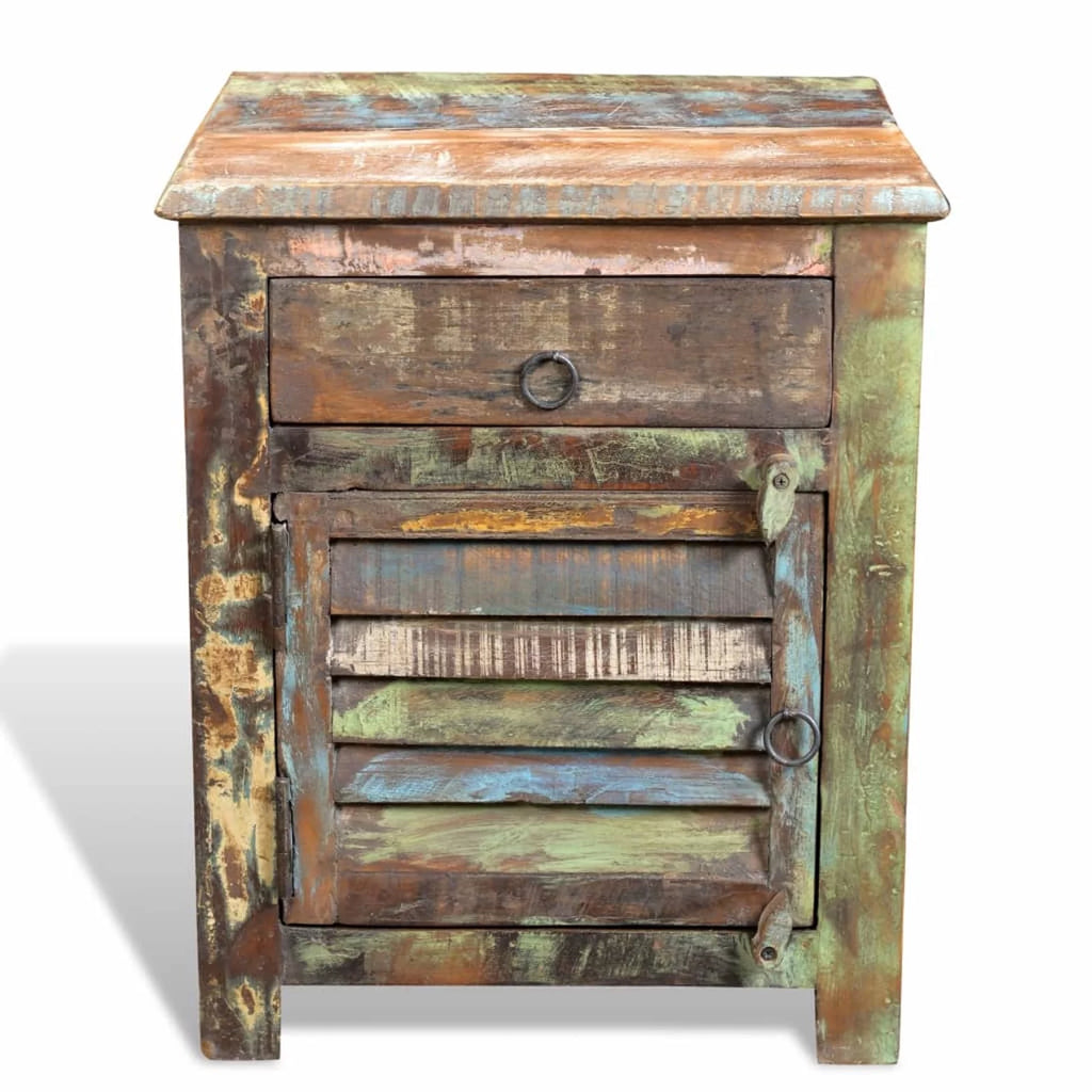 End Table with 1 Drawer 1 Door Reclaimed Wood G42719